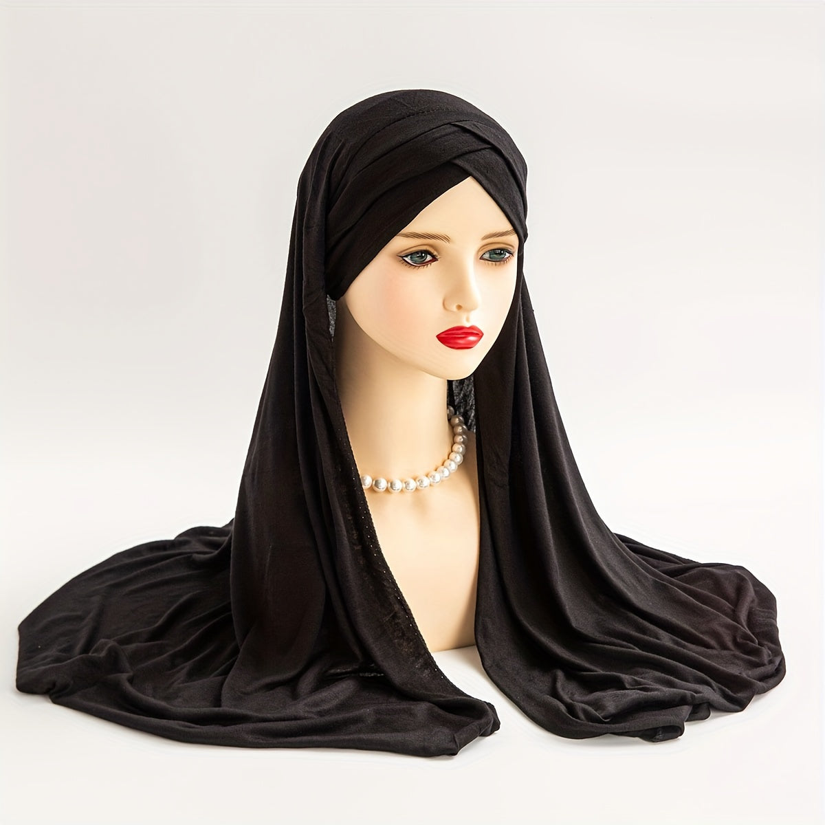 Ayollar uchun nafas oladigan bosh yopish, darhol hijab bilan, quyoshdan himoya qilish uchun bir bo'lakli elastik bandana