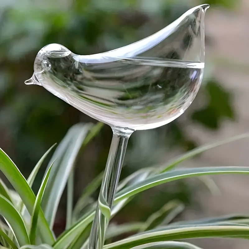 Set of 5 Transparent Bird-Shaped Self-Watering Spikes for Home Gardening and Balcony Succulents