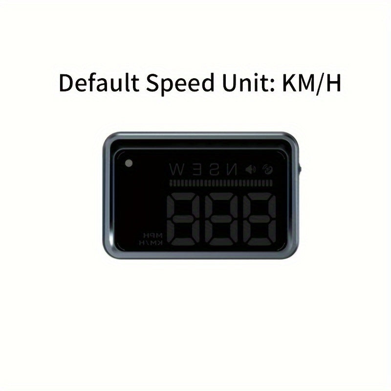 Universal Digital Speedometer HUD for Cars with Speed, Compass, LED Atmosphere Light
