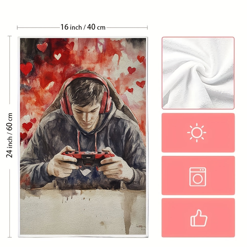 Ultra-Soft Kitchen Towels for Gamers Absorbent Dish Towels 40x60 cm
