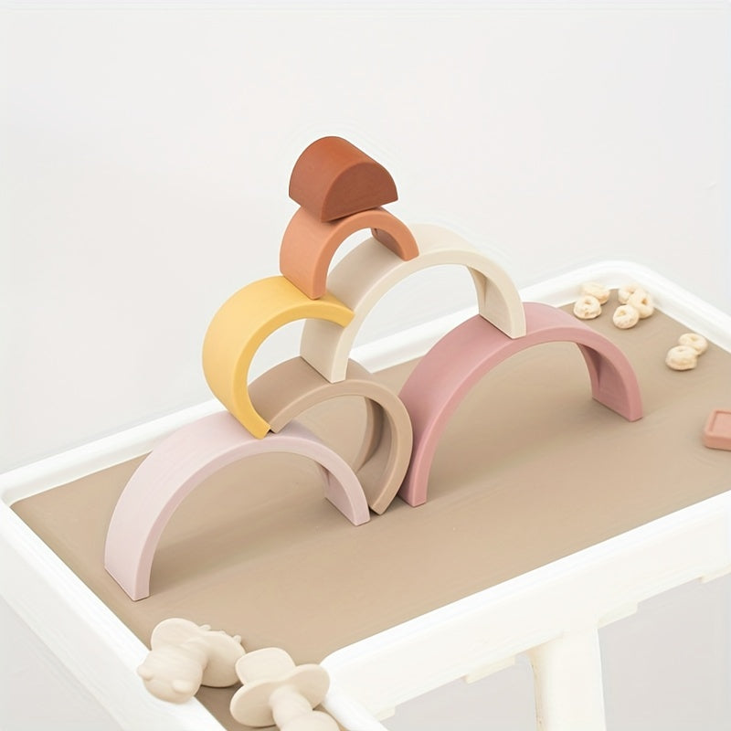 Яркая силиконовая игрушка-стеклянка для детей от 0 до 3 лет, нетоксичные nesting-блоки, веселая и образовательная идея для подарка