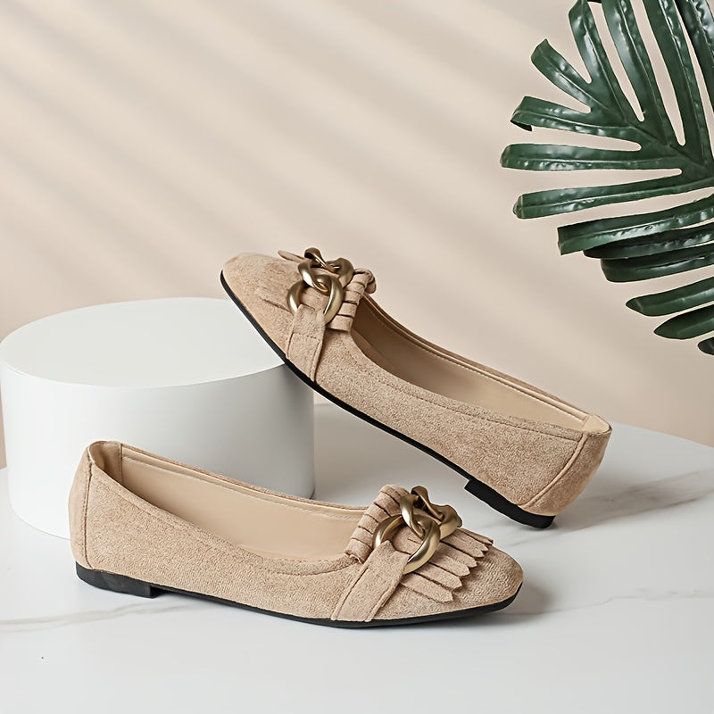 Женские туфли-лодочки Mary Jane на slip-on бежевого цвета из ткани, удобная повседневная обувь