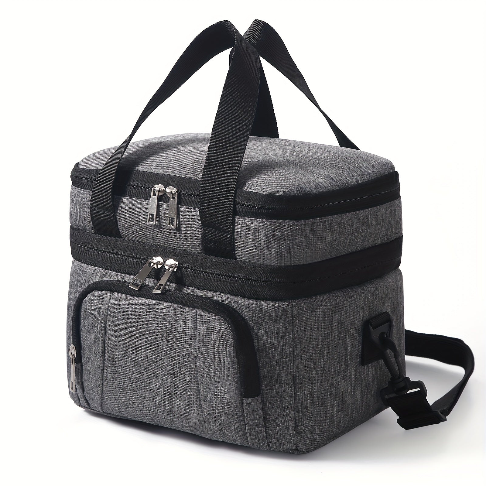 Insulated Lunch Bag Leak-Proof Tote with Adjustable Shoulder Strap for Outdoor Use