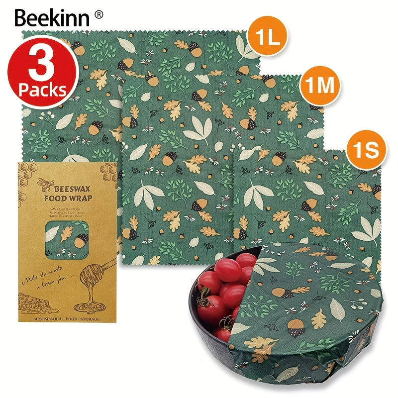 Eco-Friendly Beeswax Wraps for Food, Sustainable Zero Waste Gift
