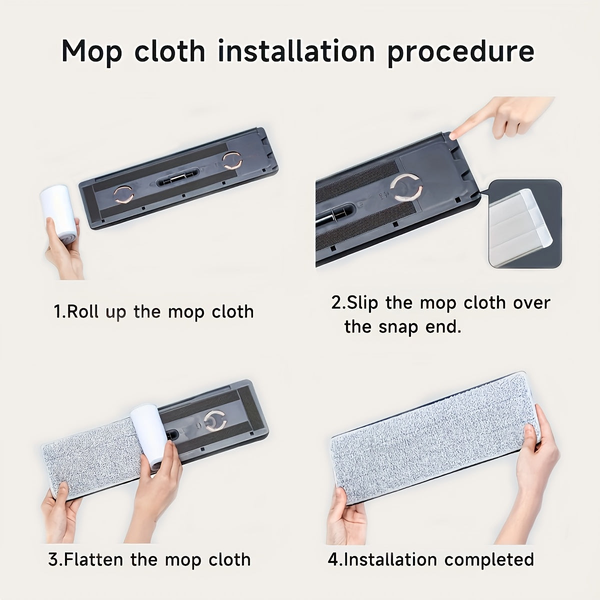 2024 Handwash-Free Mop Set Stainless Steel No Power Multi-Use with Bucket