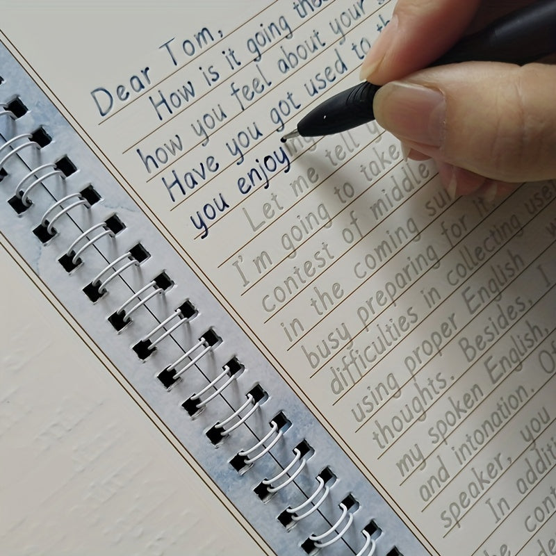 Calligraphy Practice Set for Teens and Adults with Notebook Pen Refills and 3D Groove Holder