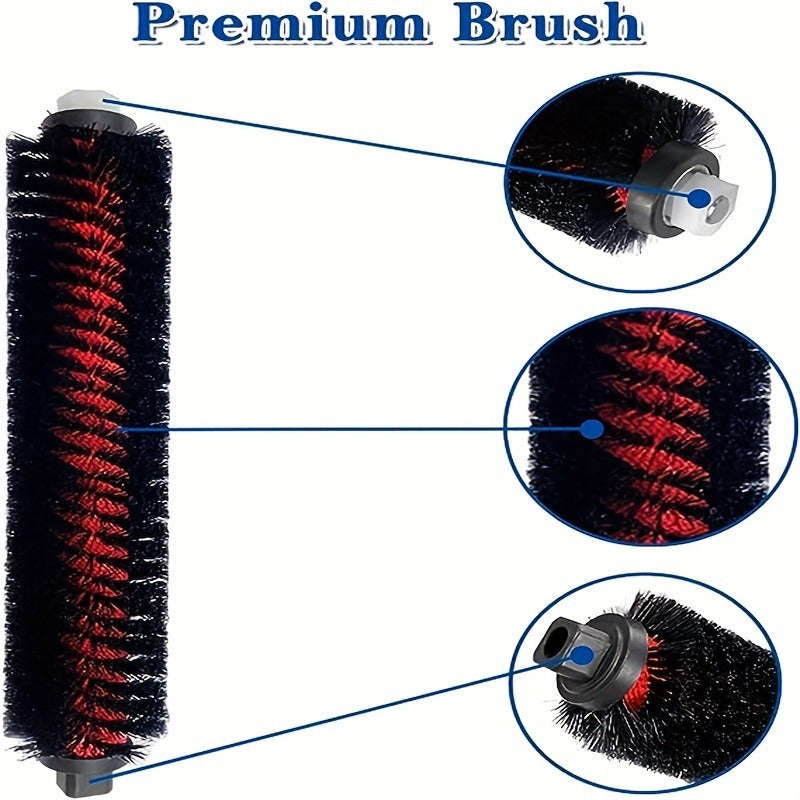Set of 3 High-Speed Cleaning Brushes for Robotic Vacuum, Detachable and Washable Maintenance Accessories