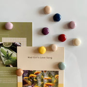 12 dona dumaloq muzlatgich magnitlari, oshxona, ofis, yozuv taxtasi uchun shisha plastmassa