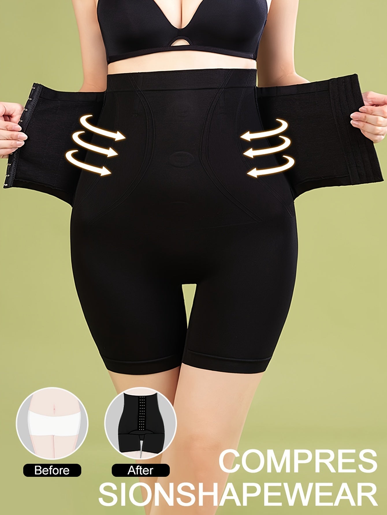 High-Waist Slimming Shapewear Shorts for Women Tummy Control Butt Lift Breathable Nylon