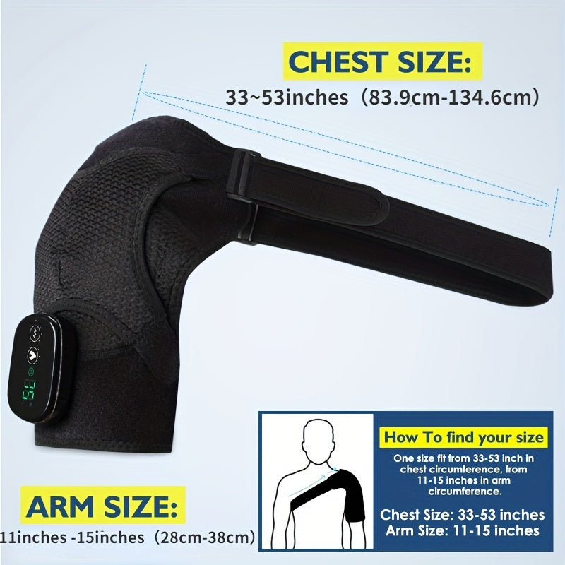 USB orqali zaryadlanadigan boshqaruvchiga ega yangi isitish massaj yelka o'rami va bepul o'lcham