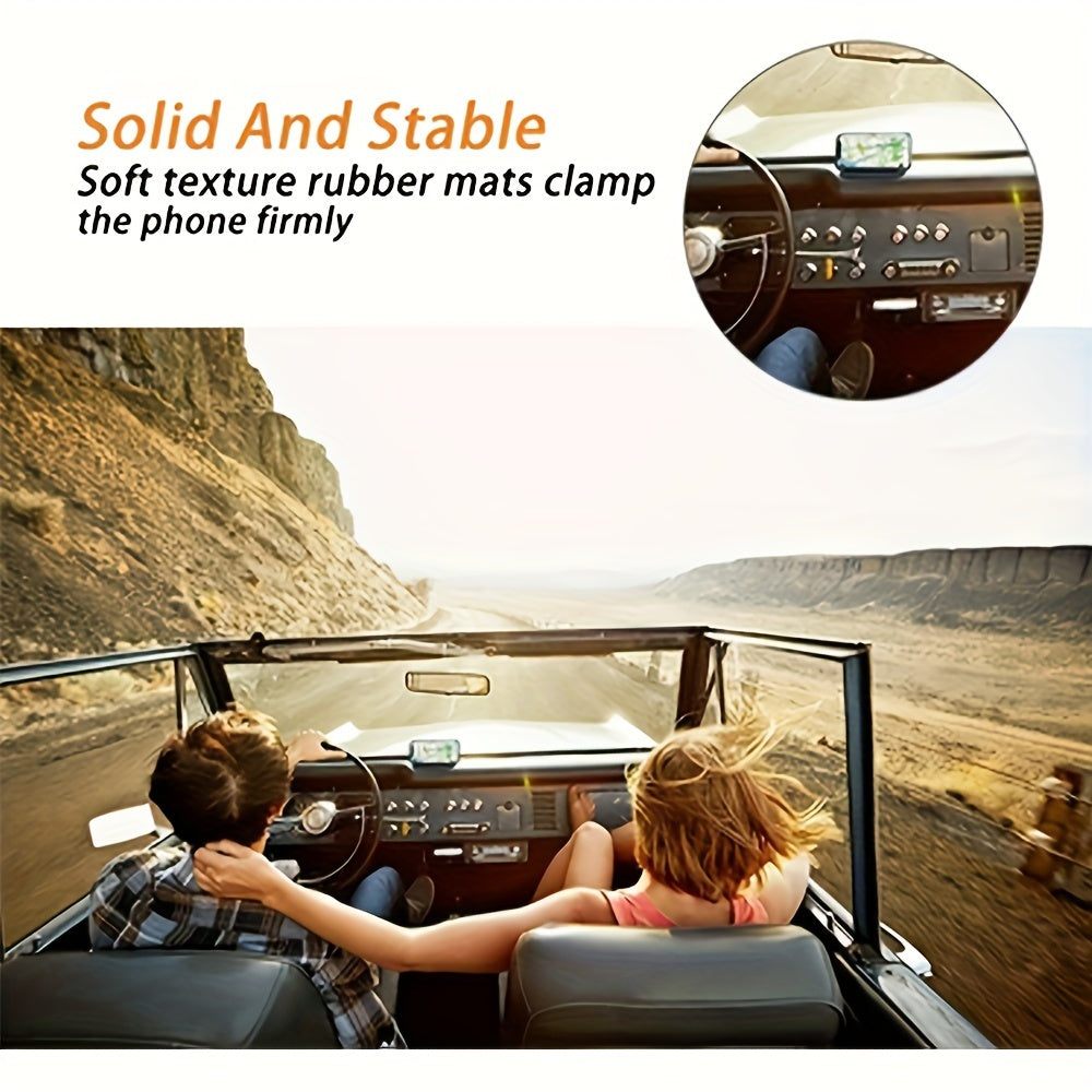 Universal ABS Car Phone Mount with 360° Rotation and One-Handed Operation