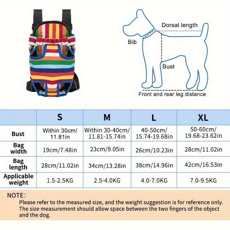 Adjustable Pet Carrier Backpack for Small to Medium Dogs and Cats Polyester with Shoulder Pad