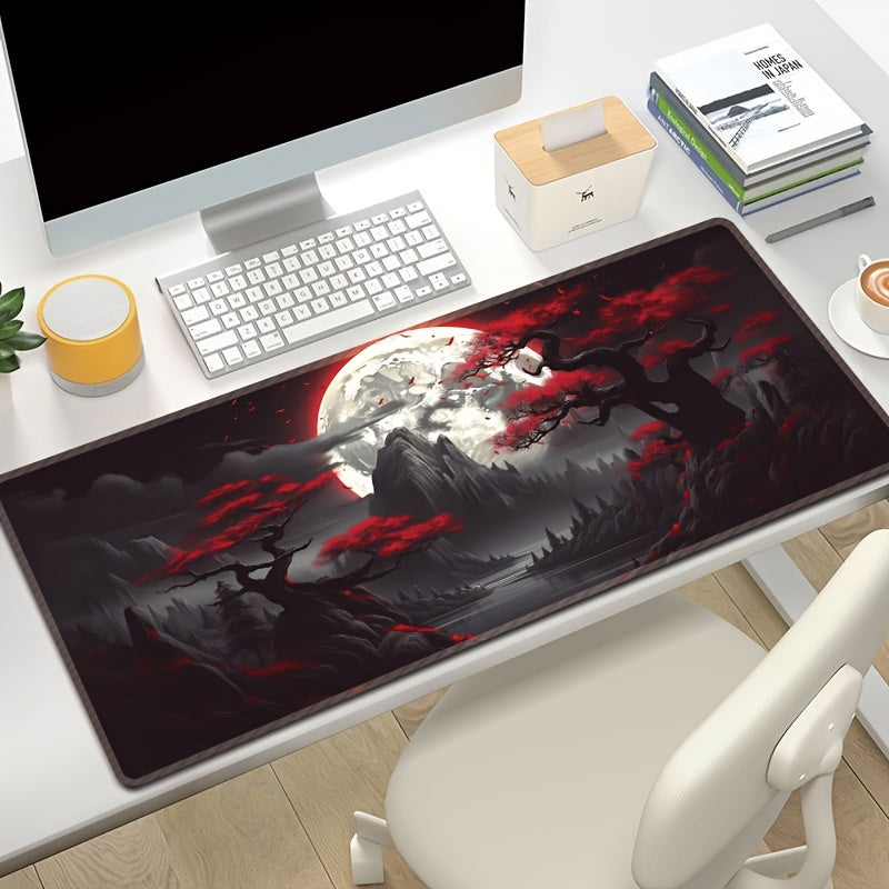 Katta, sirpanmaydigan o'yin sichqonchasi padini manzarali tog'lar dizayni, tikilgan chetlar va yuviladigan yuzasi bilan. Esport, kompyuterlar va ofis ishlari uchun mukammal.