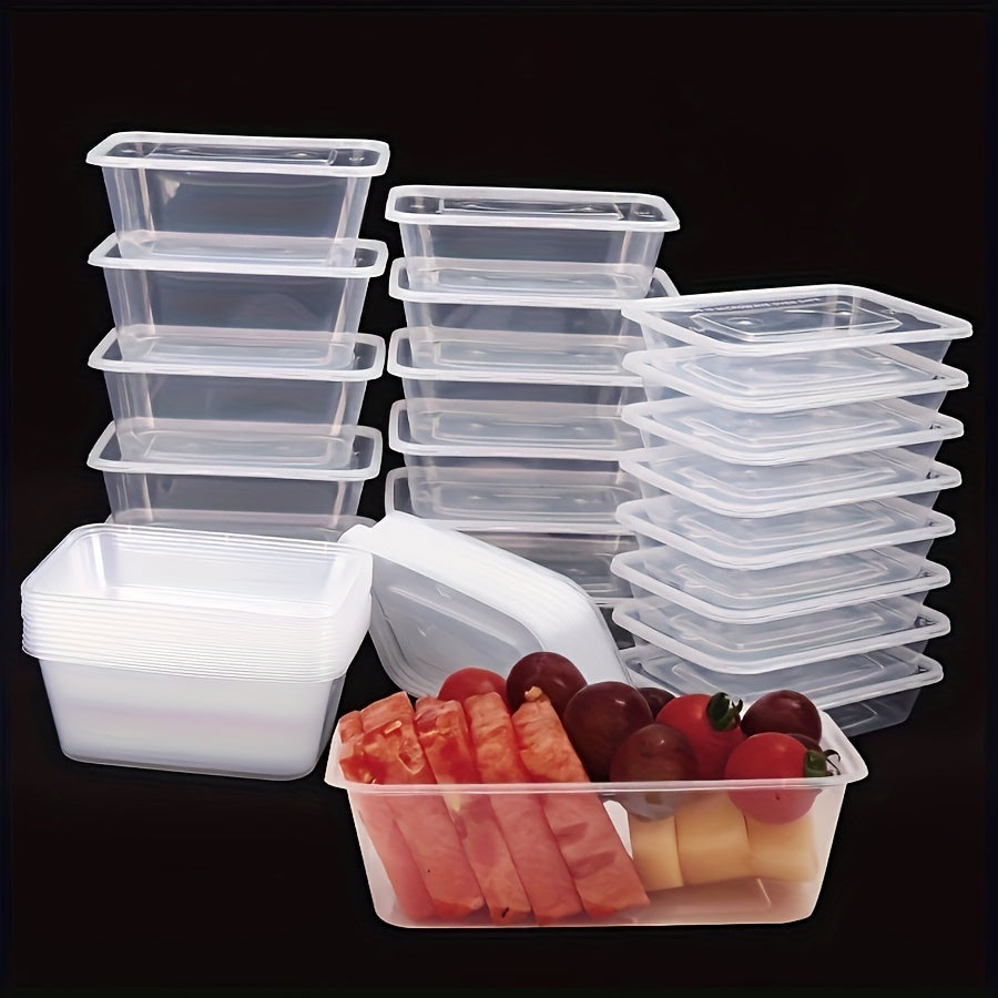 10-30 Pack Clear Plastic Food Storage Containers with Lids, Leak-Proof, Microwave Safe