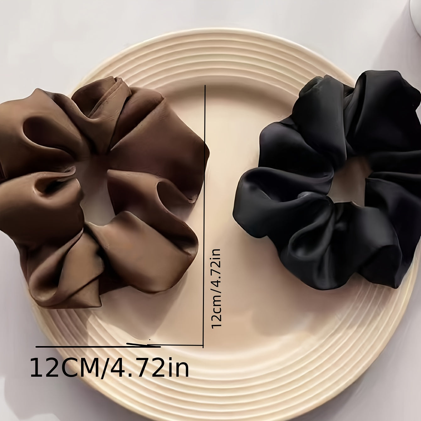 Women's Satin Hair Scrunchies Soft Hair Ties for Sleep Ponytails, 3-Pack