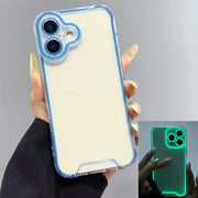 Luminous Clear Silicone Phone Case for iPhone 11-16 Pro Max Plus