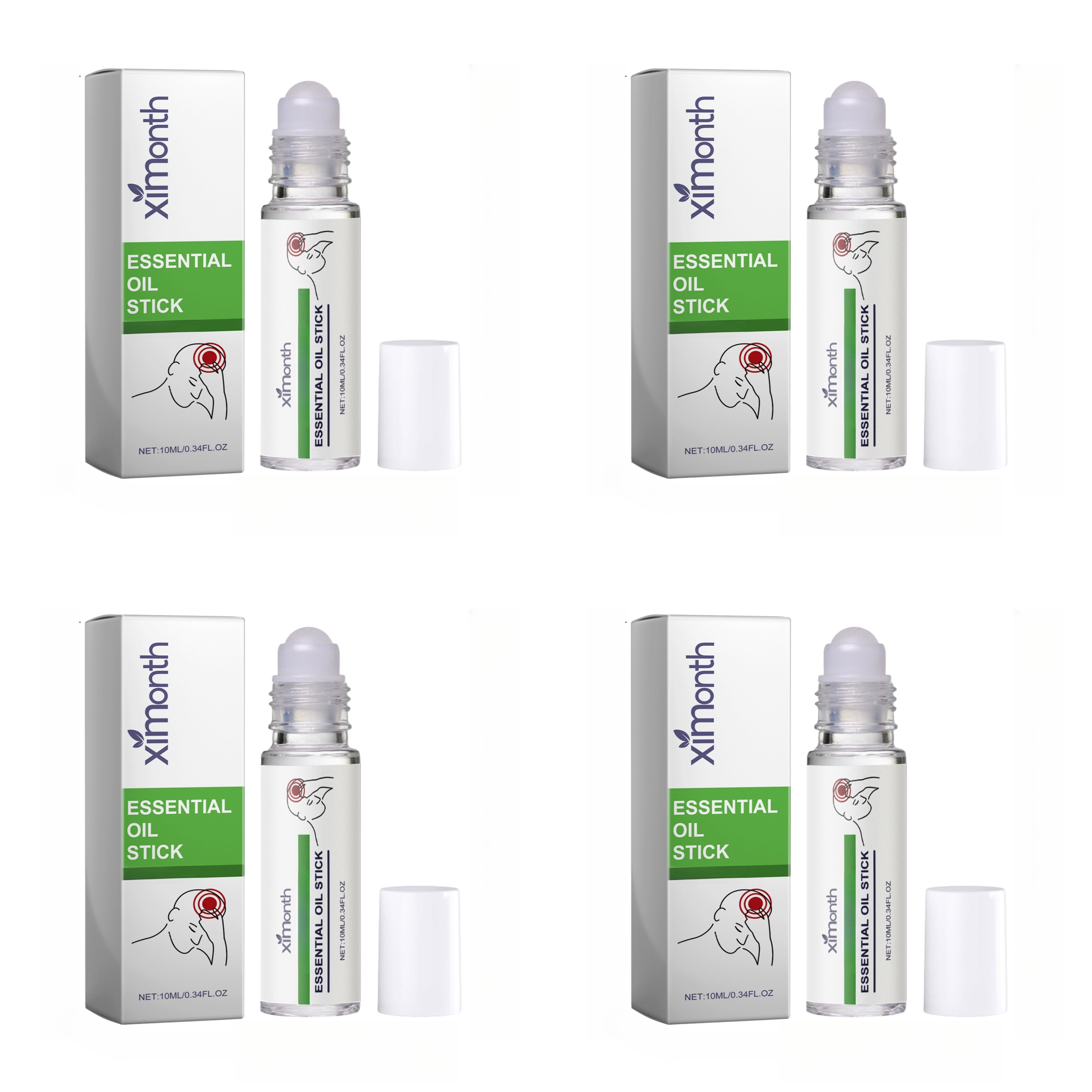 Esencia de menta y lavanda en roll-on para cuidado de las sienes, cuello y muñecas, set de 1, 2, 3 o 4