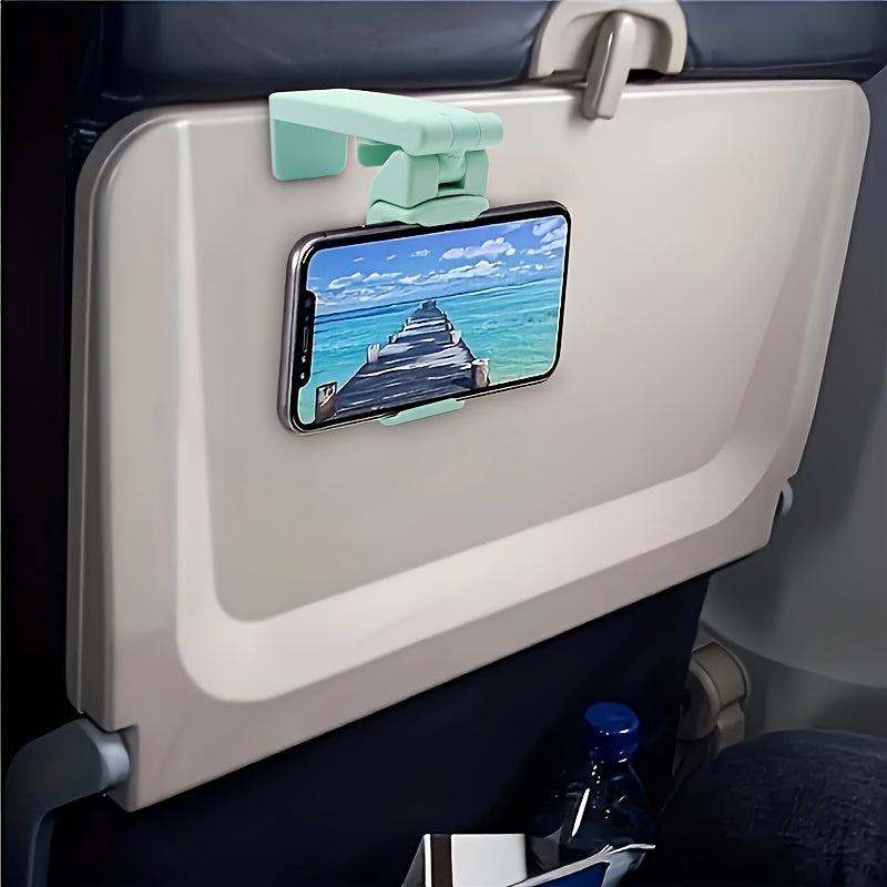 Foldable Adjustable Airplane Phone Holder Stand Portable Travel Desk Rotatable Selfie Compatible