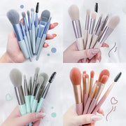 Women Mini Makeup Brush Set with Storage Bag Soft Hair for Face Eyes