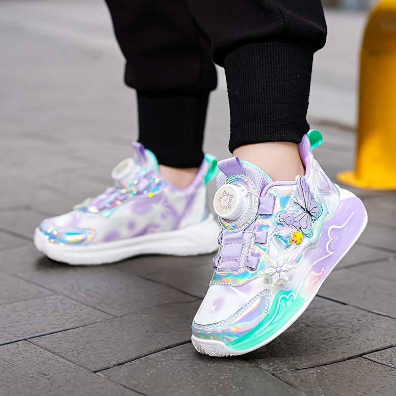 Girls Casual Sneakers with Cartoon Designs for Spring and Fall