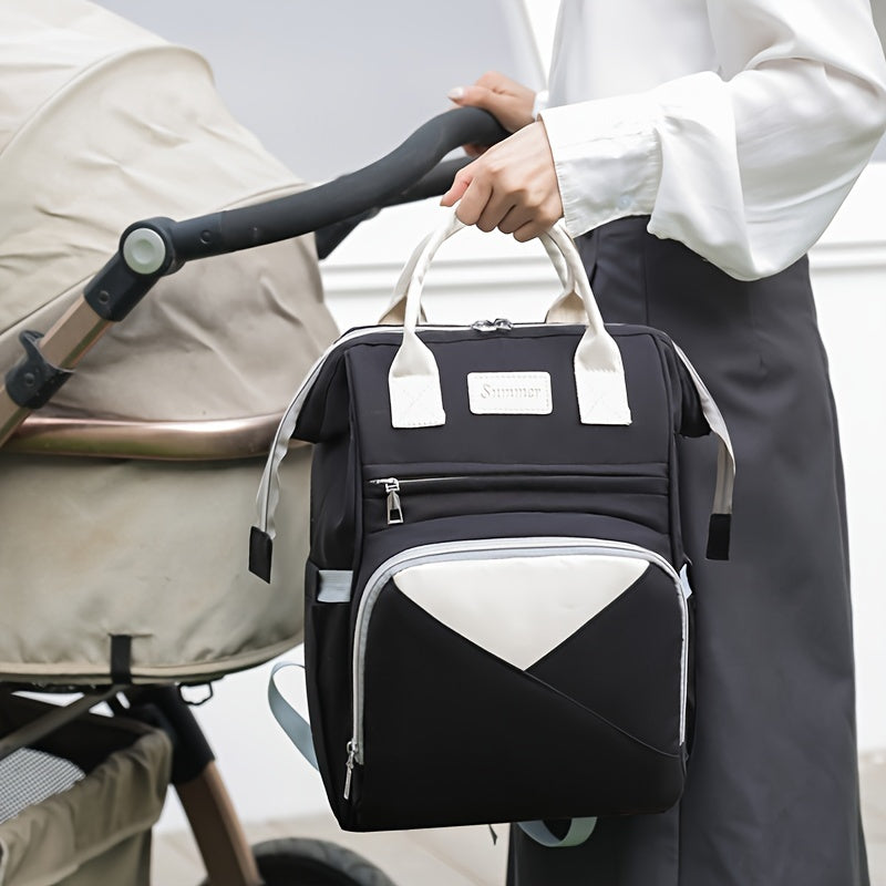 Bolso de doble hombro con compartimento aislado de gran capacidad para madres, mochila de viaje