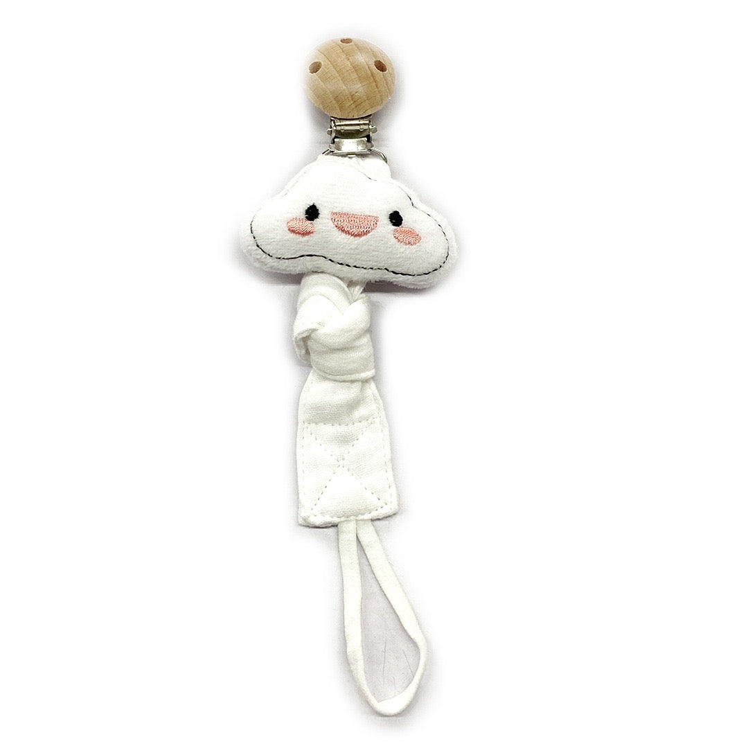 Juguete de dentición para bebé, clip de madera, elefante de peluche, sujetador de chupete de algodón para bebé niño y niña