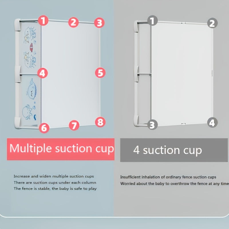 Gaming Enclosure with Pull Ring and Door Safety Guardrail with Eight Anti-slip Bases