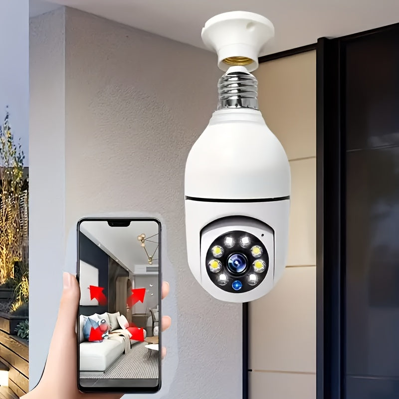 WiFi HD E27 Bulb Camera with Night Vision and Two-Way Audio