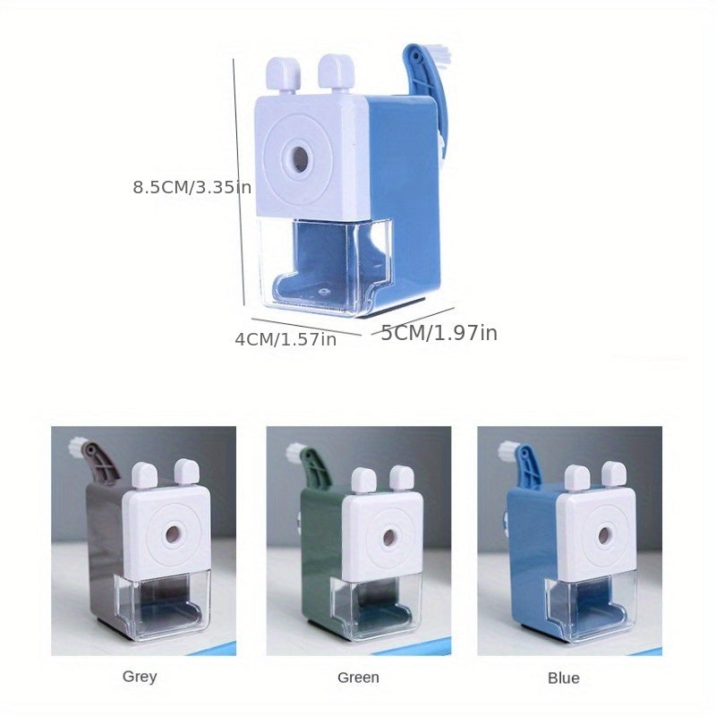 Hand-Cranked Pencil Sharpener with Lead Insertion for Office and Gifts