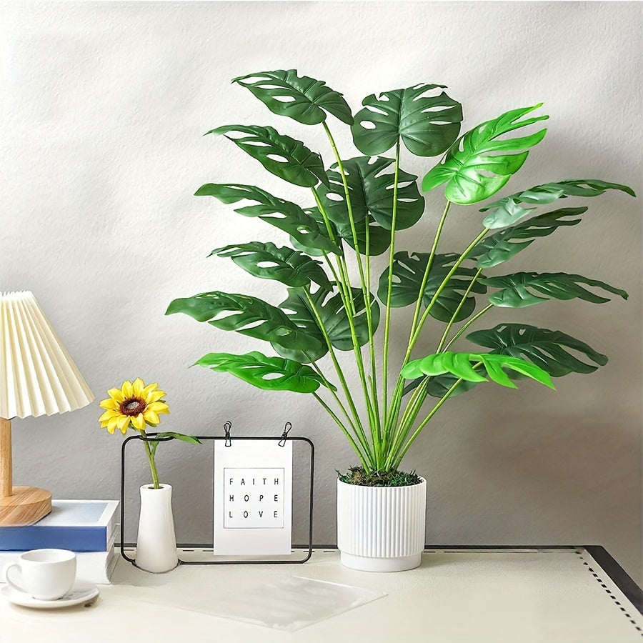 Small Artificial Floor Plant for Home Office Decoration PVC Indoor No Flowers
