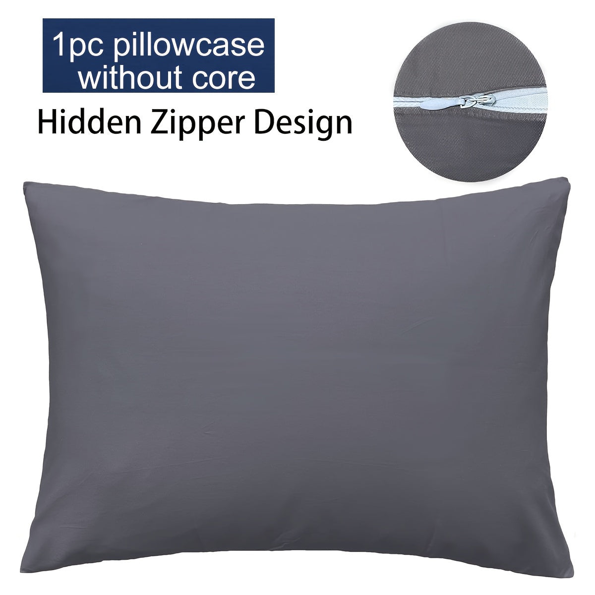 Fundas de almohada de algodón con cierre de cremallera, suaves y cómodas para dormitorio y decoración del hogar