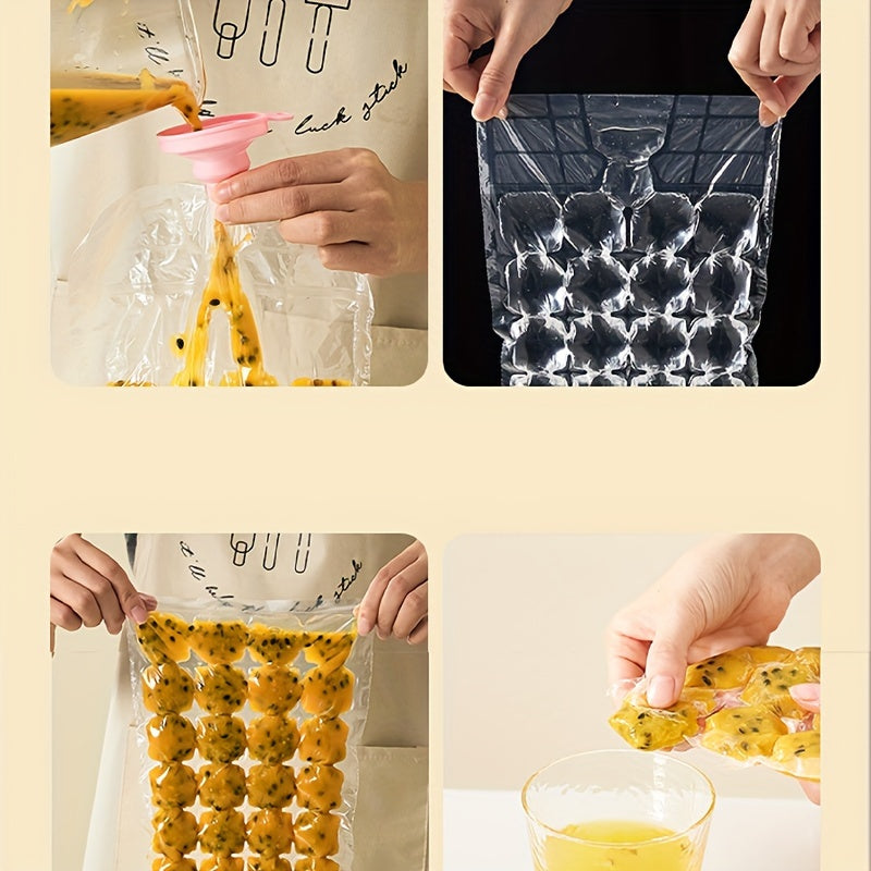 70 Count Disposable Ice Cube Trays with Self-Sealing Lids for Freezing and Refreshing Drinks