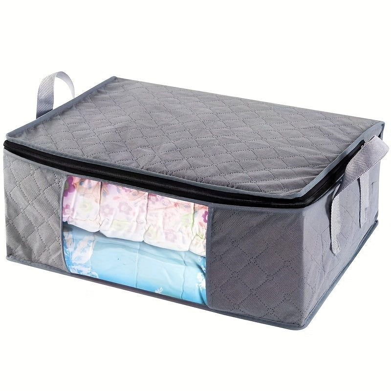 Folding Storage Box for Quilts Clothes Non-Woven Wardrobe Dustproof Organizer
