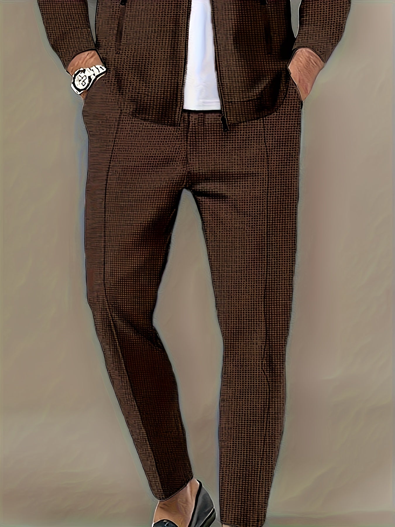 Men's Polyester Sports Suit Set for Outdoor Activities and Festive Occasions