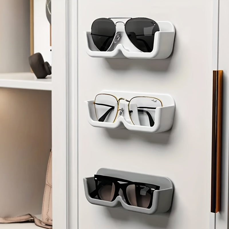 Wall-Mounted Glasses Storage Box and Display Rack for Bedroom Closet Organizer