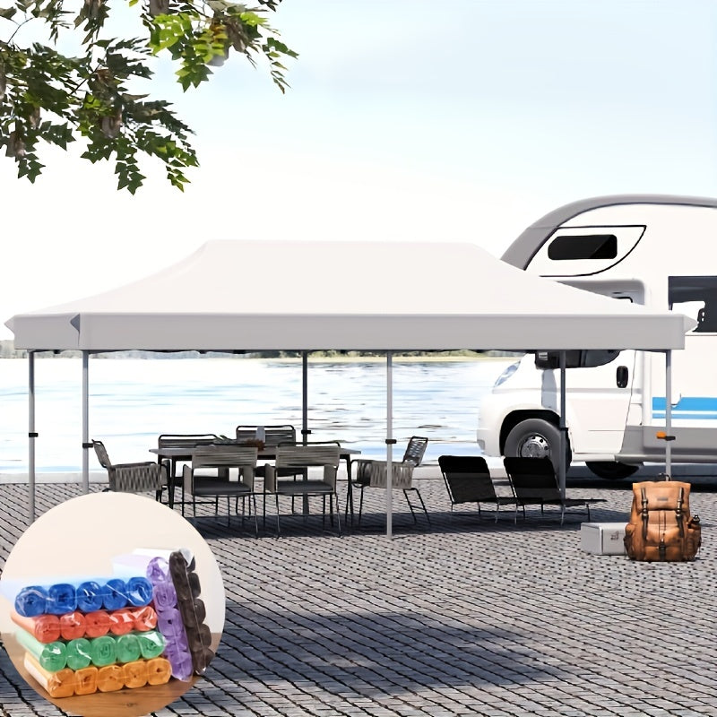 100 Colorful Disposable Trash Bags in 5 Rolls for Home Office Kitchen Bathroom