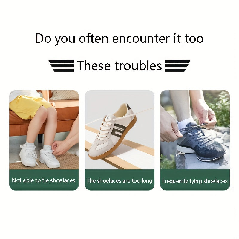 Unisex Elastic Shoe Laces with Buckles for Sports & Casual Shoes