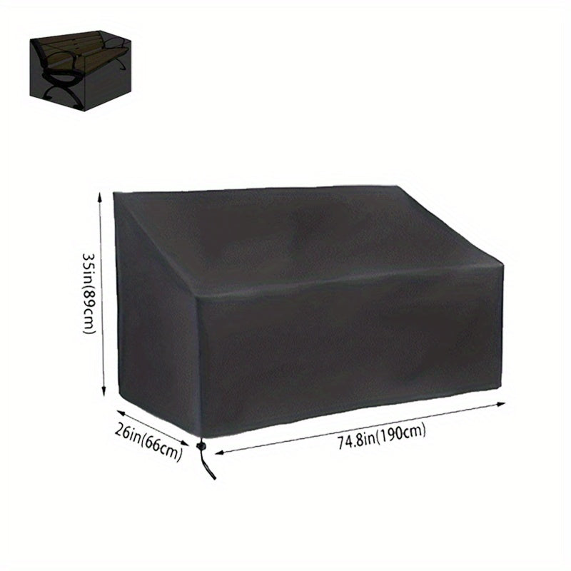 Waterproof Outdoor Furniture Cover for Garden Loveseat Patio Beach Chairs Black Dustproof UV Resistant