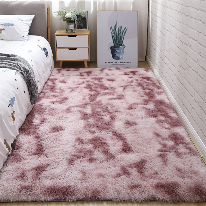 Fluffy Shag Area Rug for Bedroom Non-Slip Tie-Dye Pattern 31.5x62.99 Inches