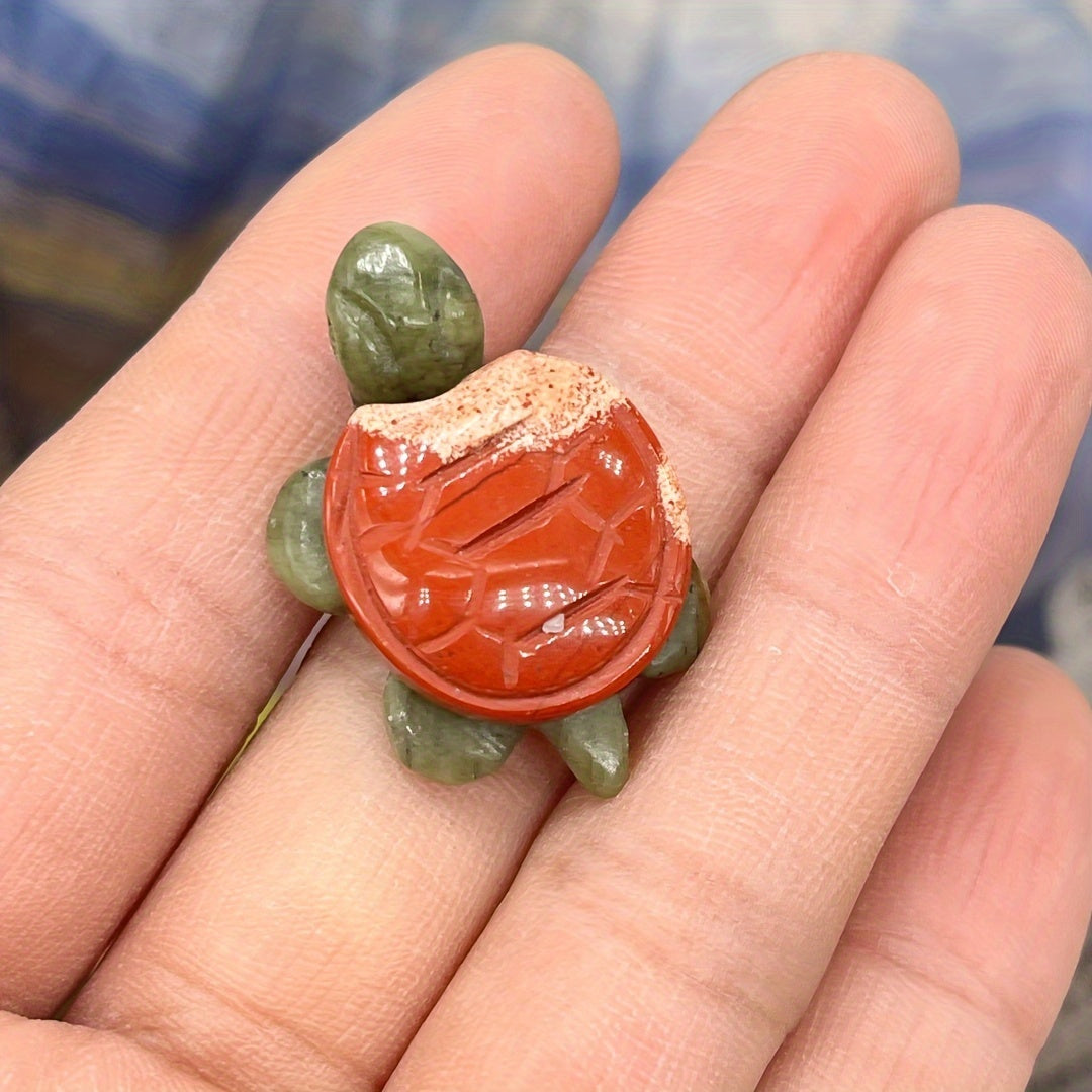 Натуральная кристальная фигурка черепахи для домашнего декора, украшение для аквариума