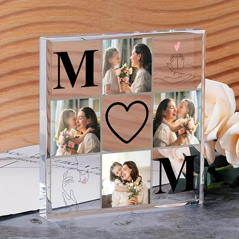 Custom Acrylic Photo Frame Horizontal 4-Slot Desktop Display for Mother’s Day