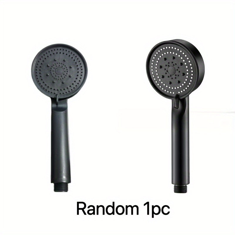 Handheld Showerhead with 5 Spray Modes Black White High Pressure Easy Installation