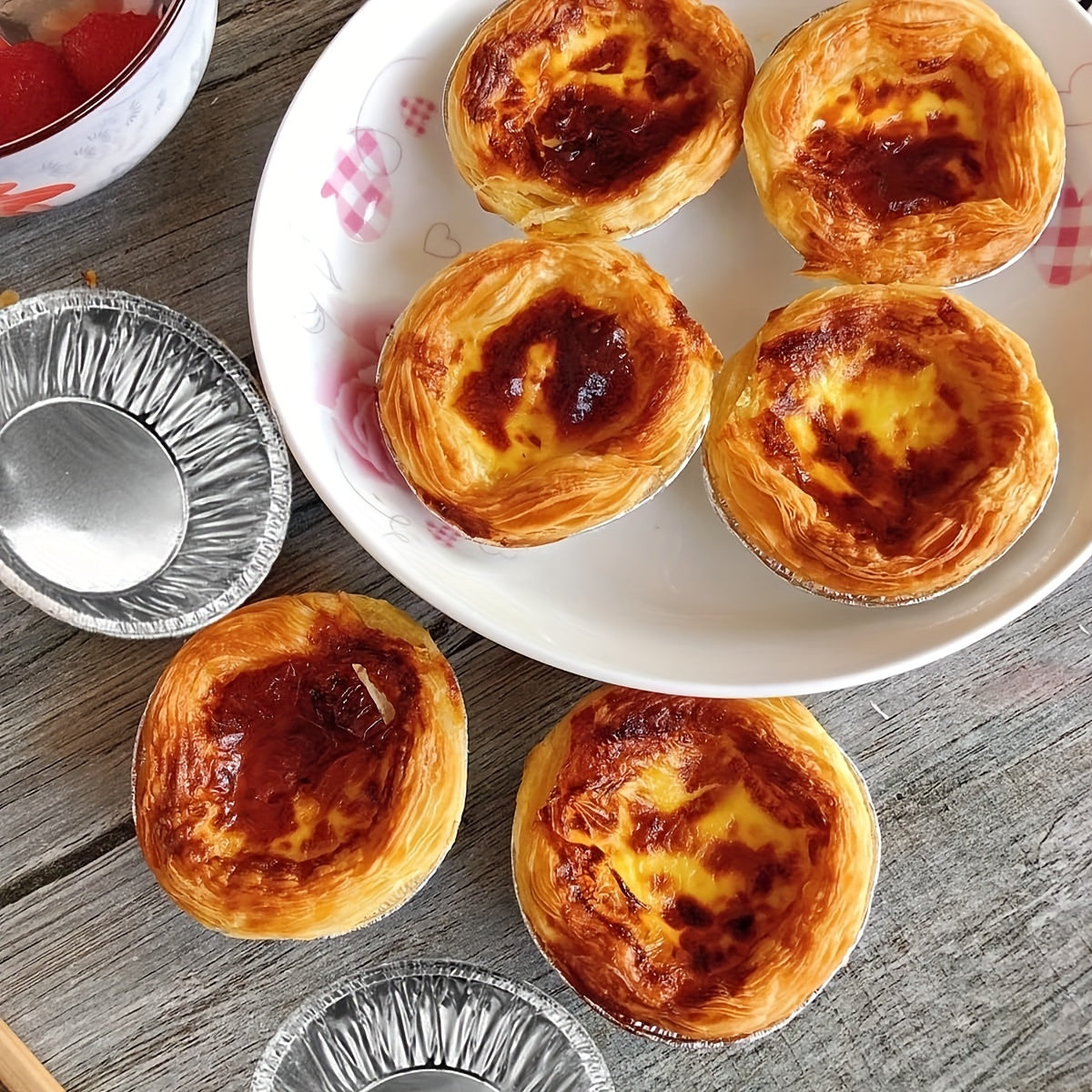 Aluminum Foil Mini Pie Pans 7.62cm Non-Stick Disposable Tart Molds for Baking