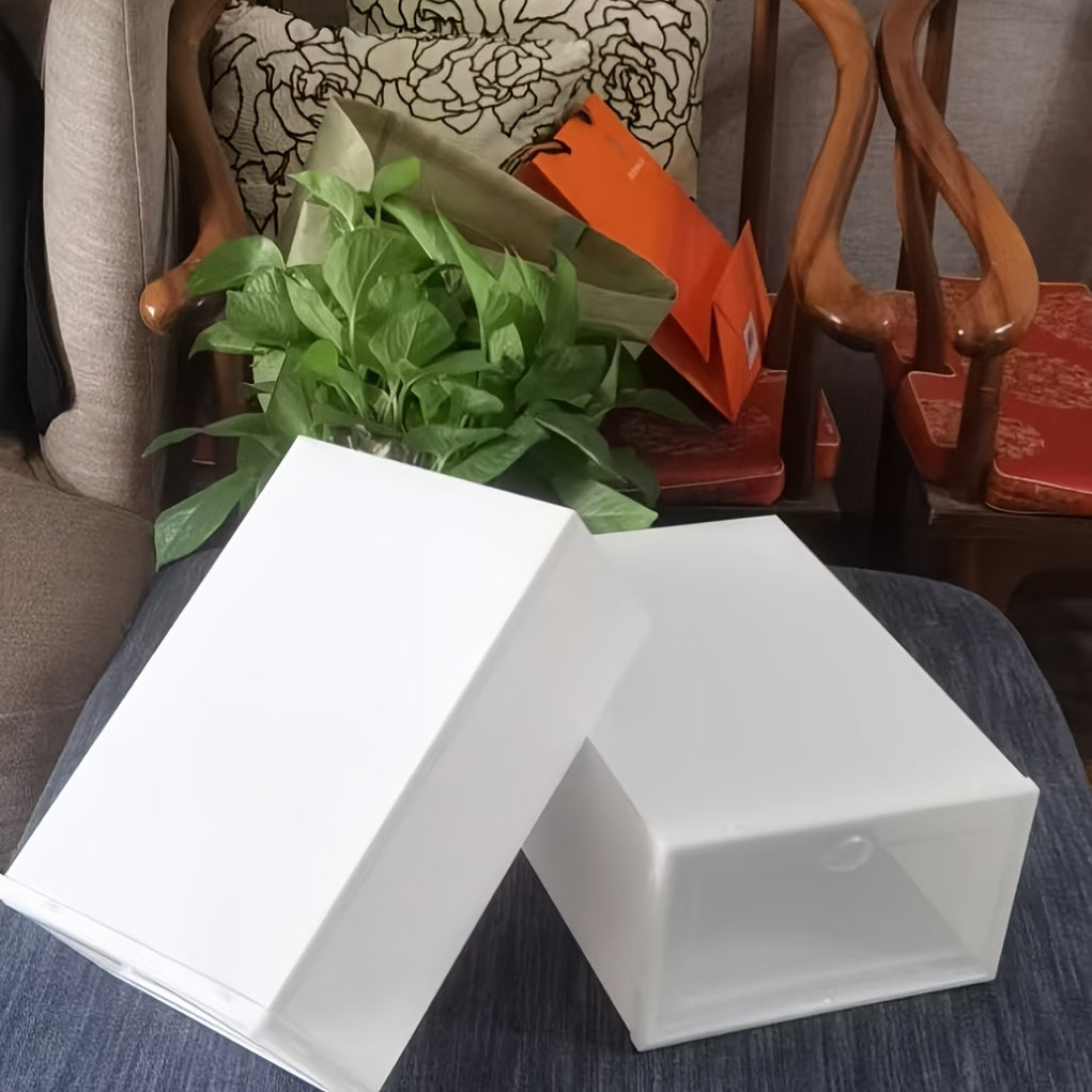 Transparent Plastic Shoe Storage Box with Drawer Waterproof Dustproof Durable Material