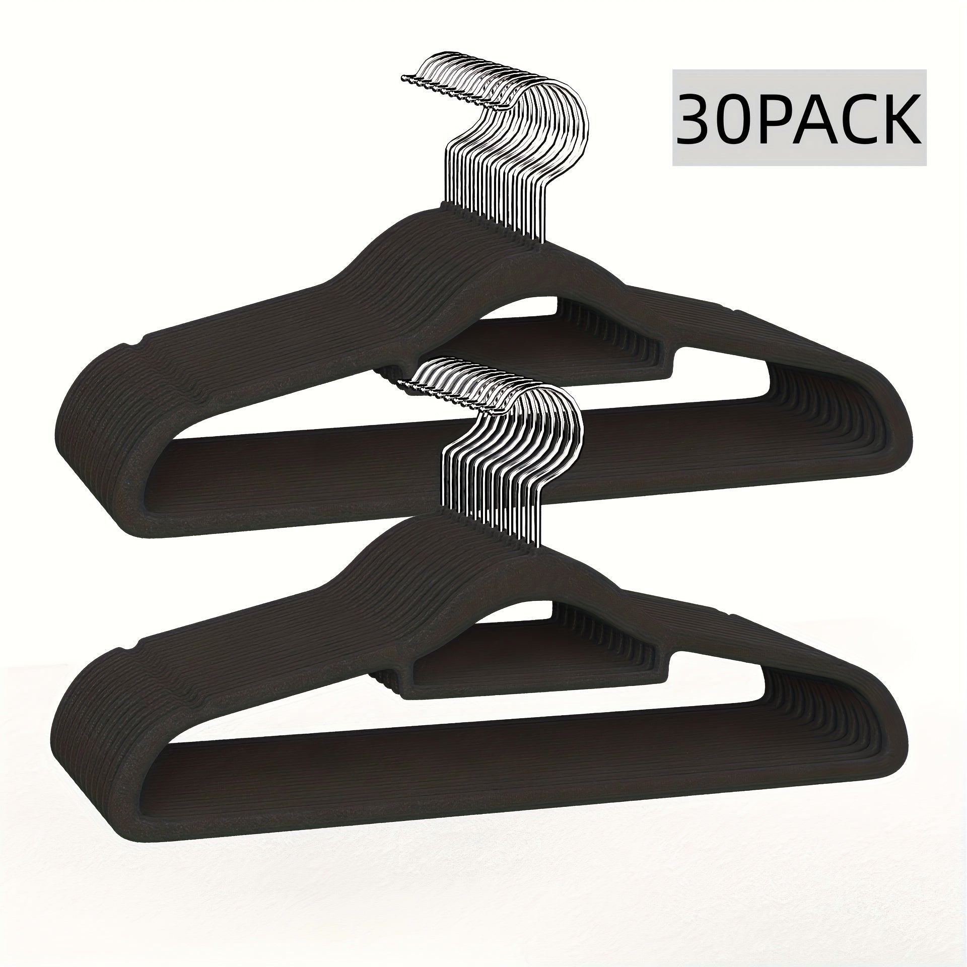 Hanging Non-Slip Plastic Clothes Hangers Sets of 30 50 or 100 for Closet Bedroom Bathroom