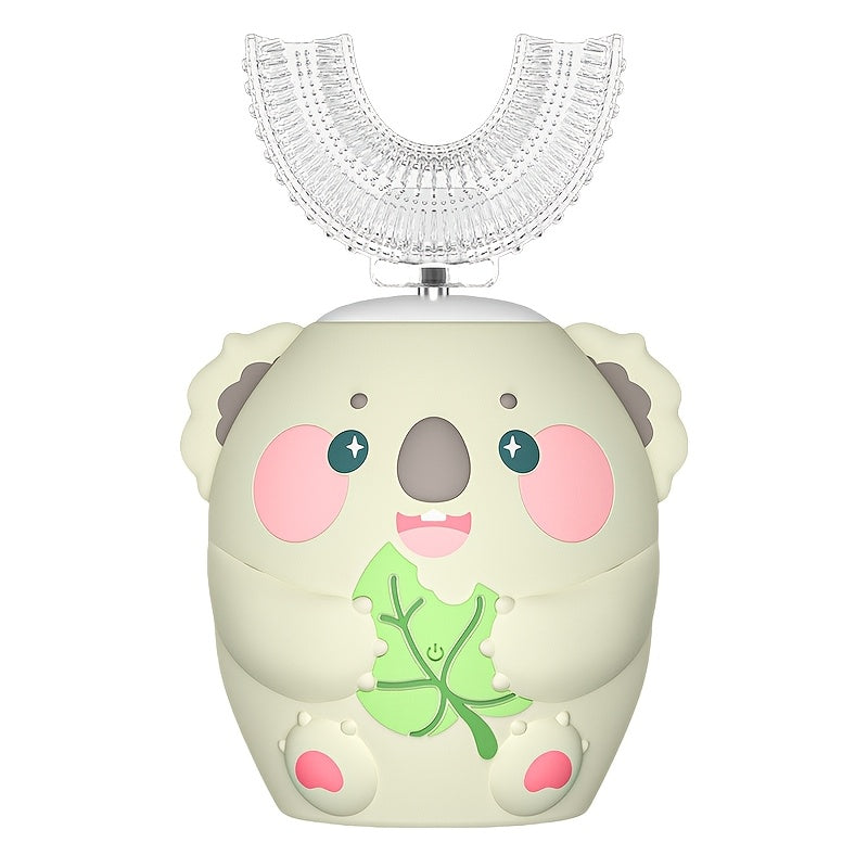 Youngsters U-Shaped Electric Toothbrush Compact Rechargeable Cartoon Design