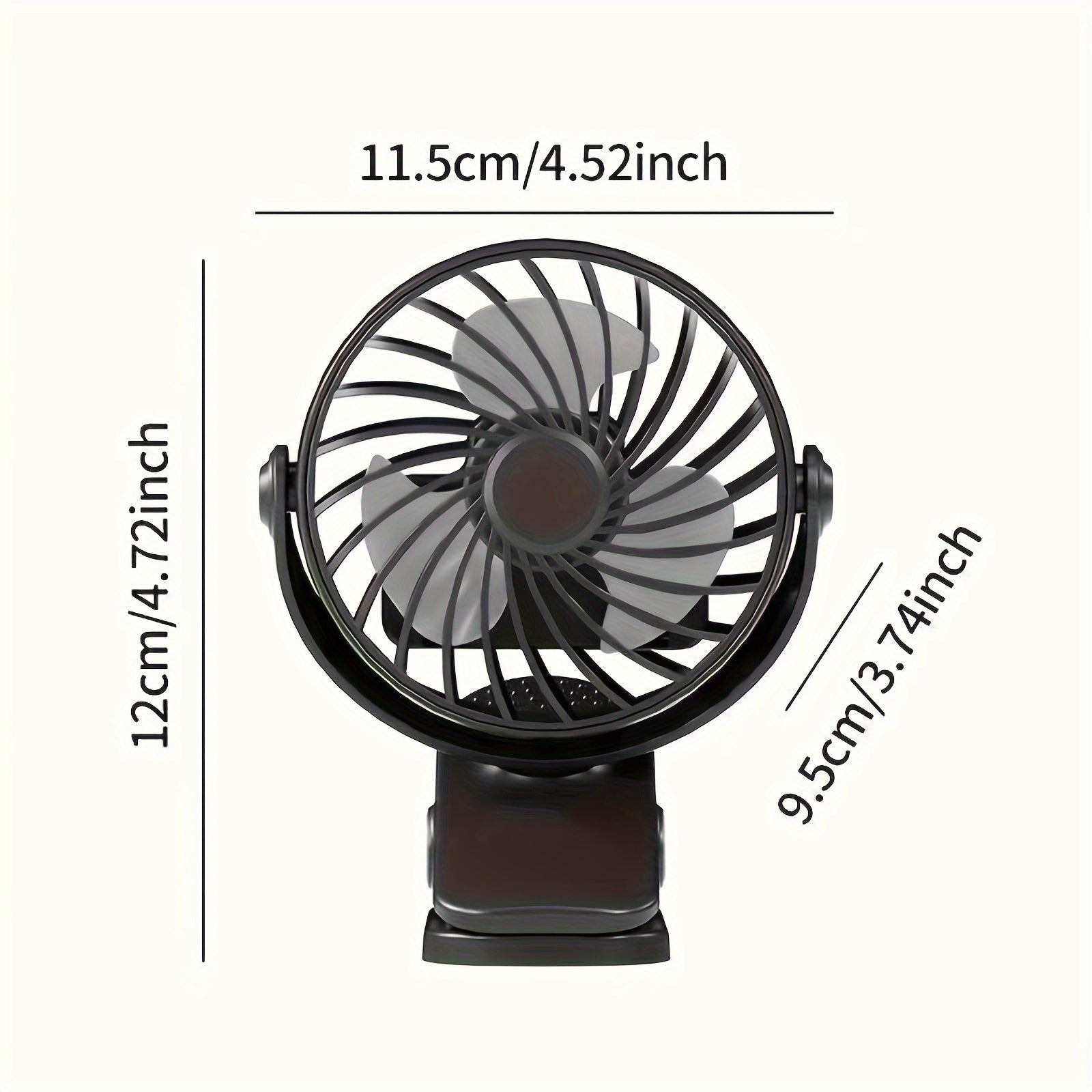 Mini USB Rechargeable Battery-Powered Mini Fan with Adjustable Angle Quiet Lightweight for Desk Handheld Summer Use