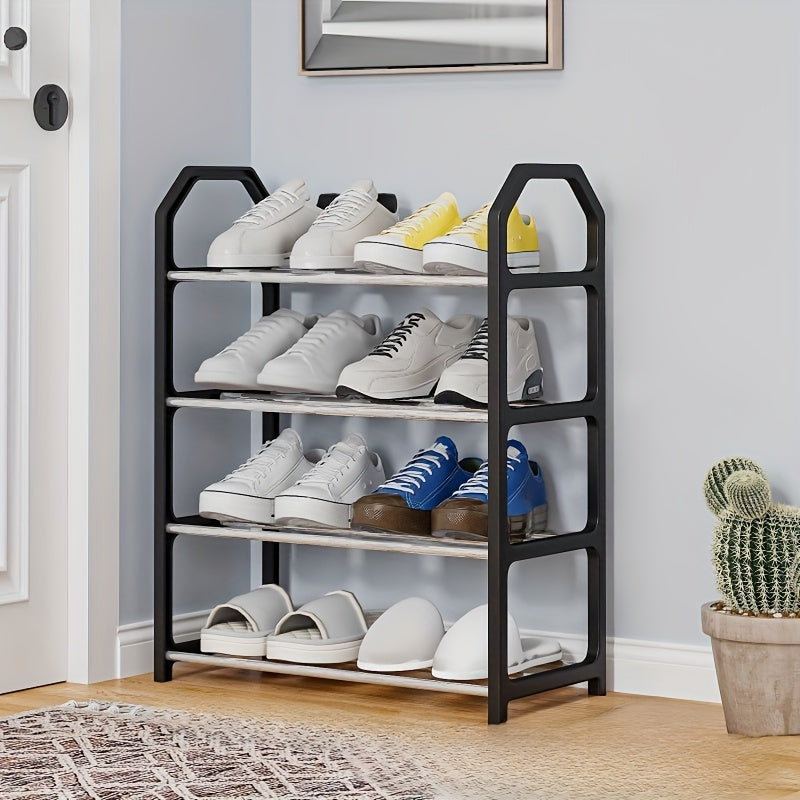 Multi-Tier Plastic Shoe Rack for Bedroom Dorm Storage Durable Space-Saving