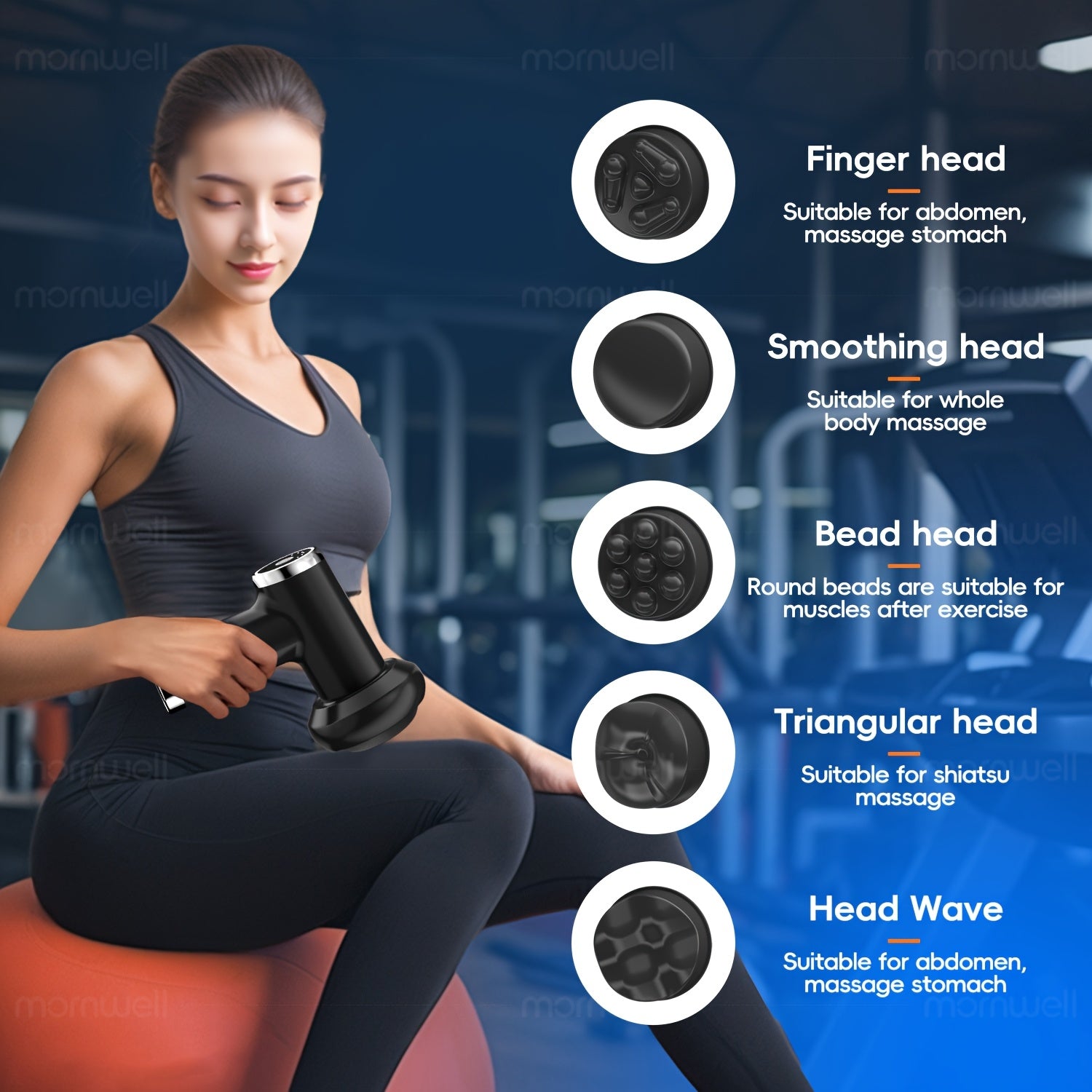 6-Speed Adjustable Body Shaping Device with Removable Accessories Rechargeable