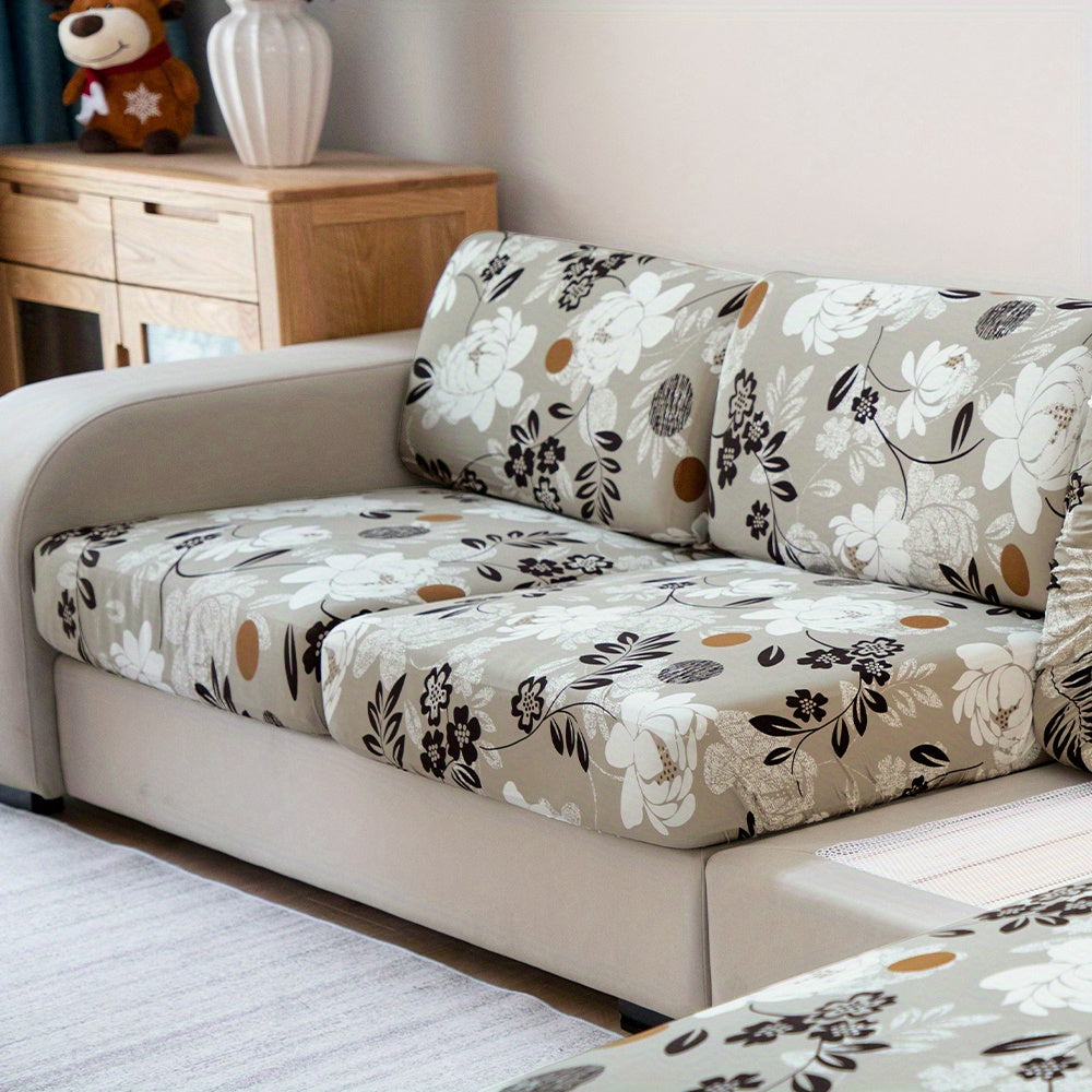 Waterproof Flower Printed Sofa Slipcover for Furniture Protection in Living Room